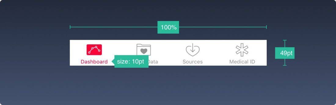 21 Design Tab Bar Sizes