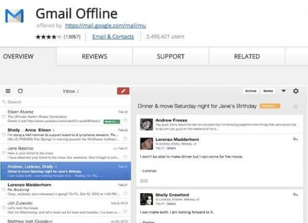 5 Gmail Offline
