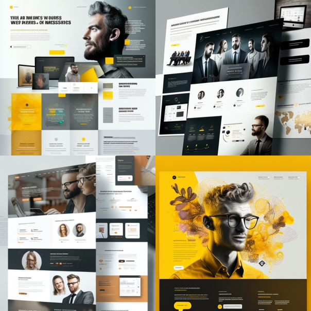 Web design created by Midjourney AI