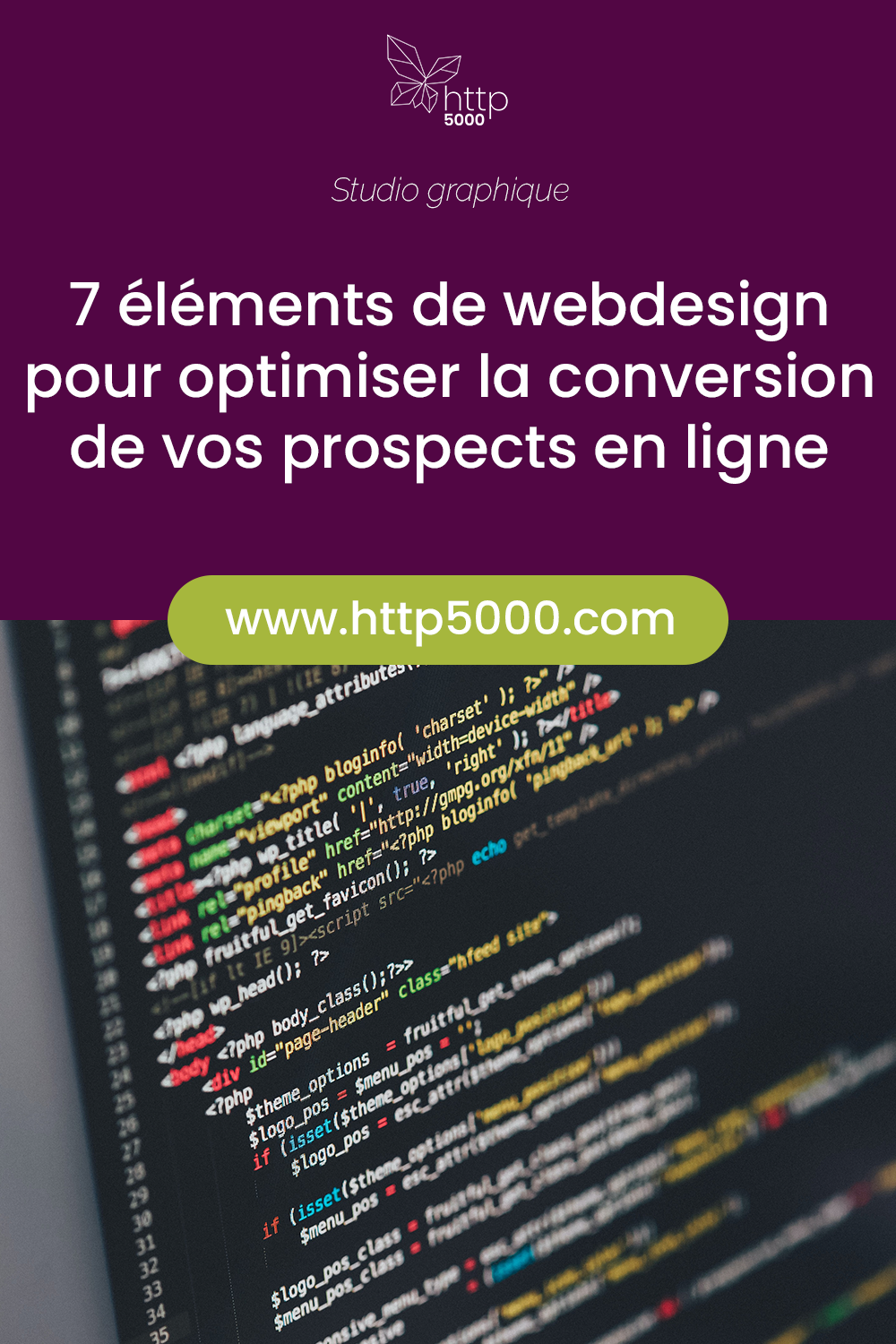 Pinterest template webdesign conversion
