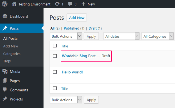Wordable Exportation post