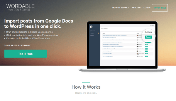 Wordable Website