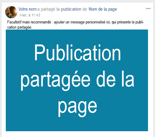 Compte page fb partage