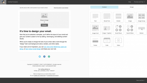 Drag and drop builder
