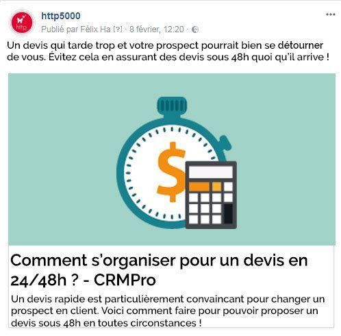 Exemple facebook visuel inbound marketing