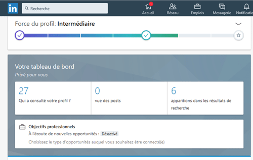 Fonctionnalites linkedin vous tableau de bord