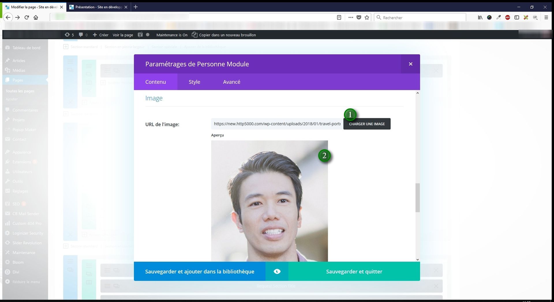 Instructions divi
