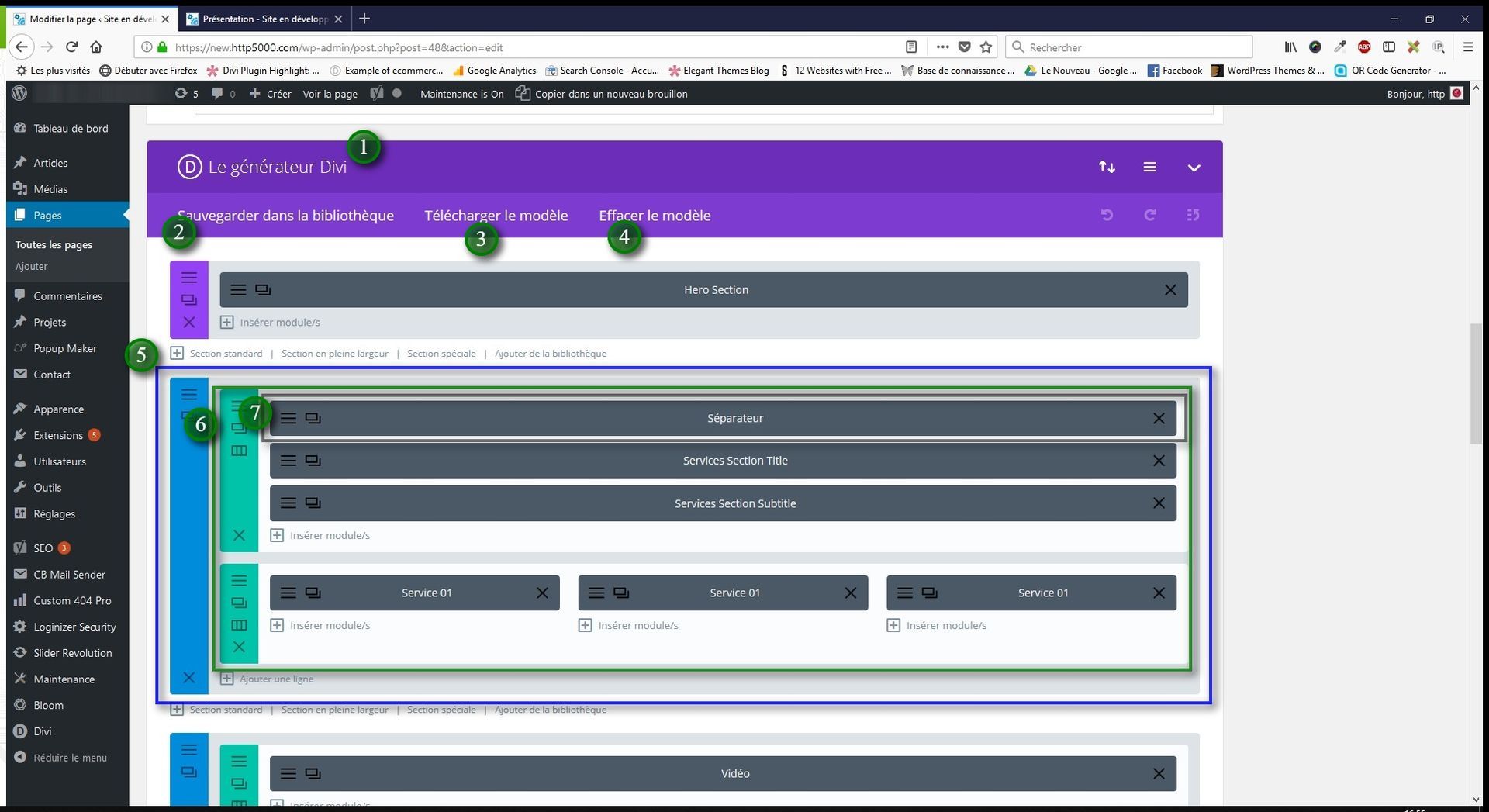 Instructions divi