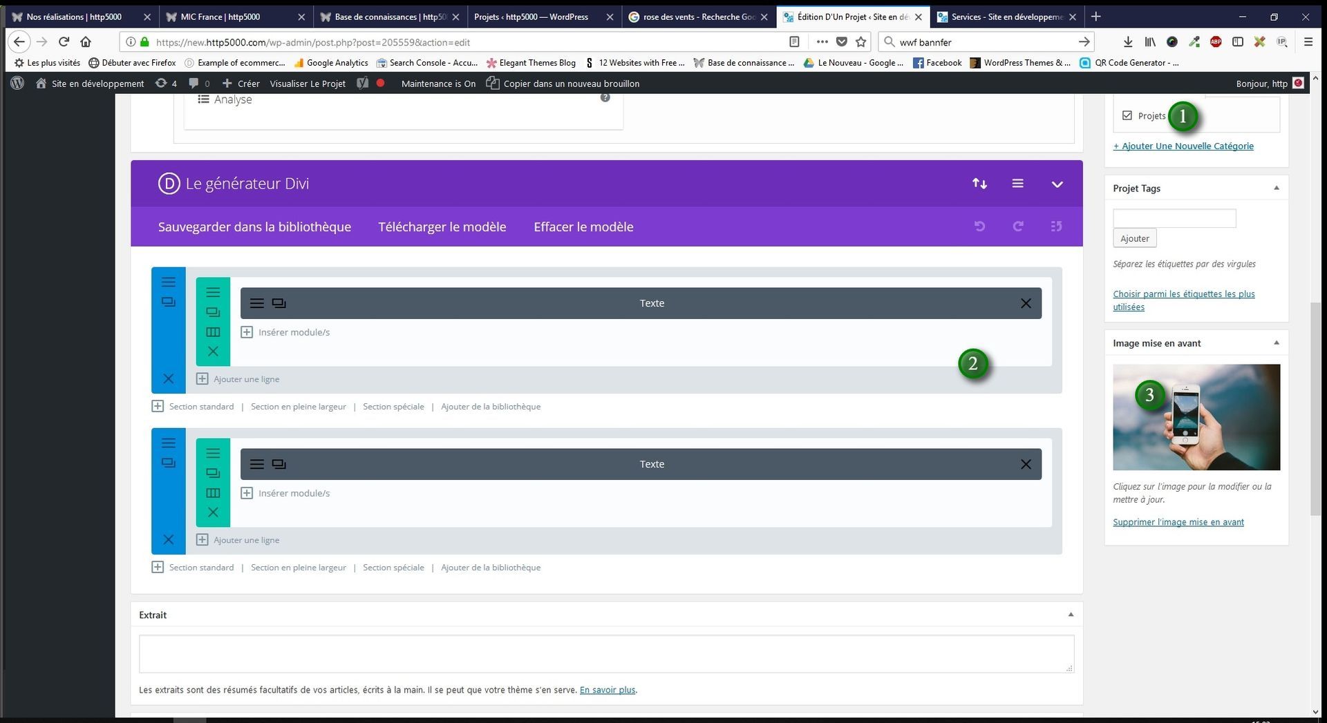 Instructions divi