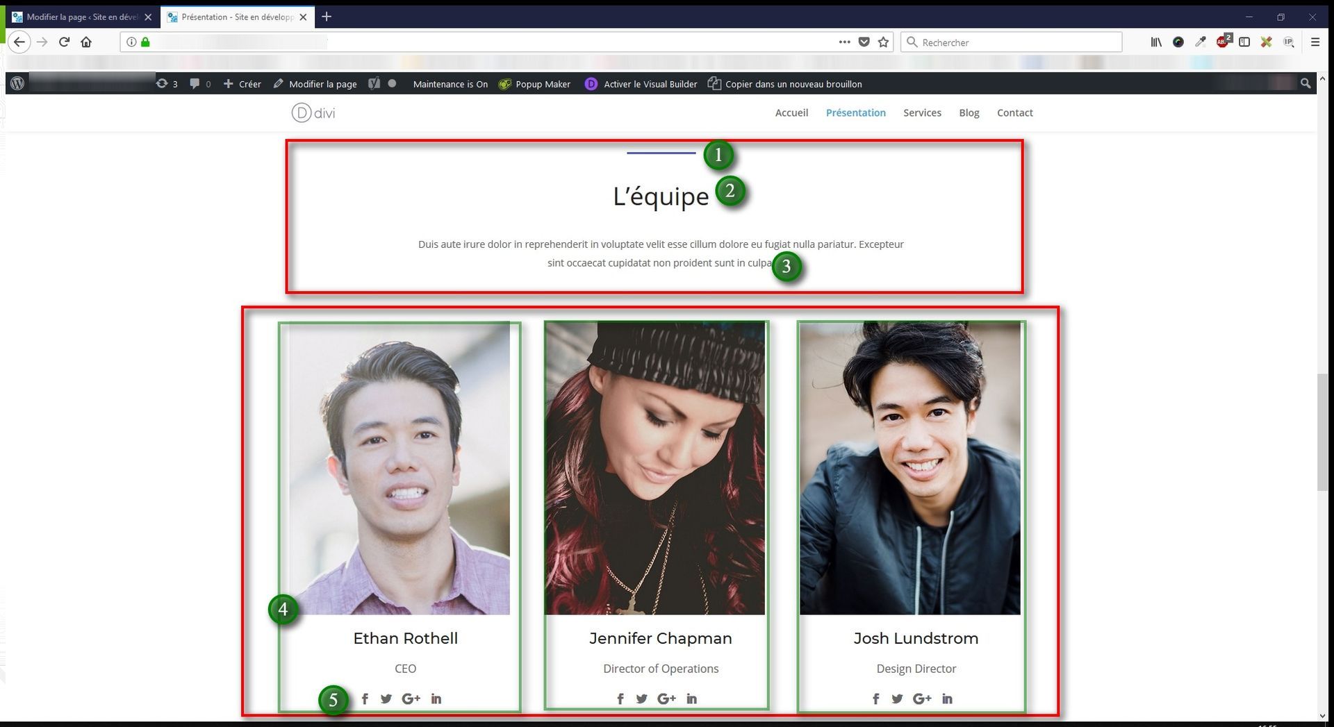 Instructions divi