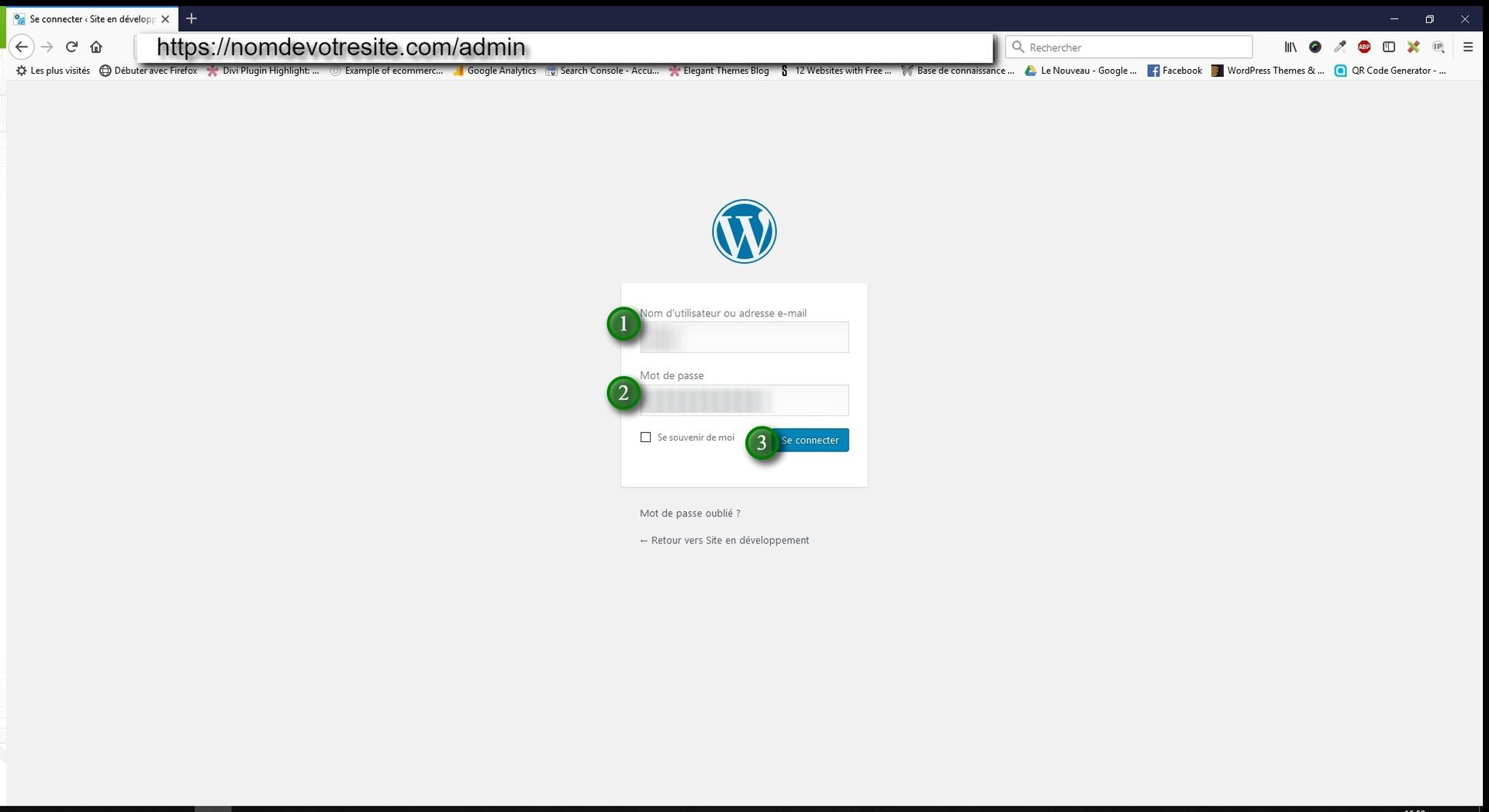 Instructions divi