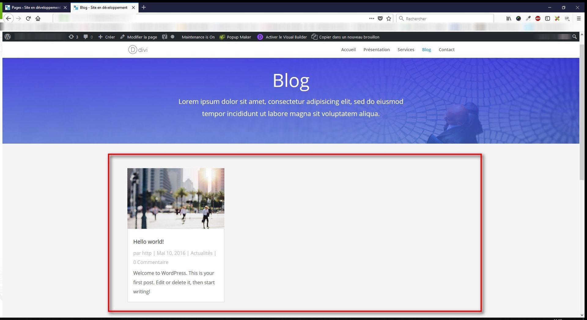 Instructions divi