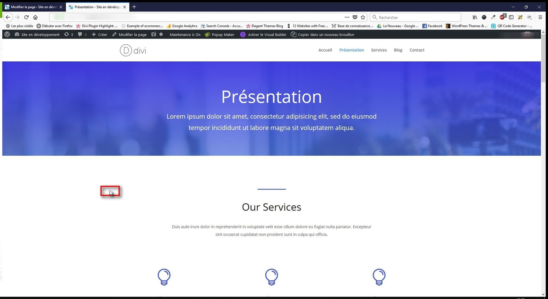 Instructions divi