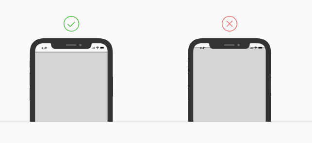 Iphone x zone securite 2 etat