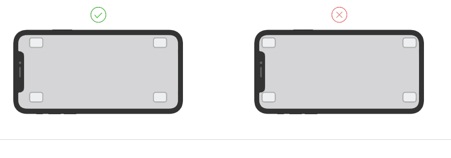 Iphone x zone securite 7 paysage