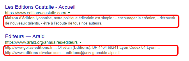Meta description - SEO - Digital communications agency Lyon Http5000