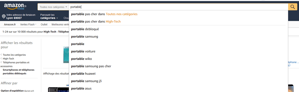 Mot cle de longue traine methode 3 amazon