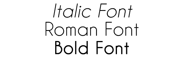 Police font romain