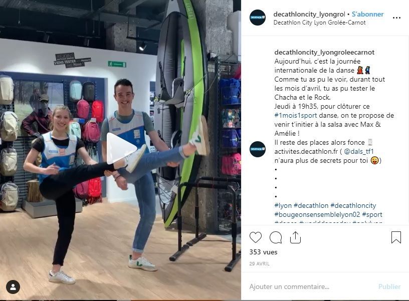 Publication decathlon instagram