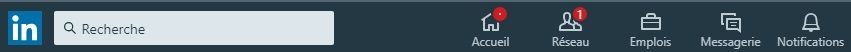 Search barre Linkedin