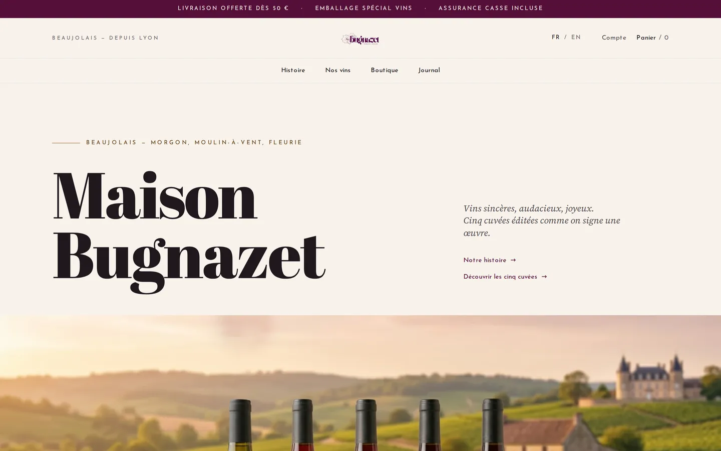Site built for Maison Bugnazet